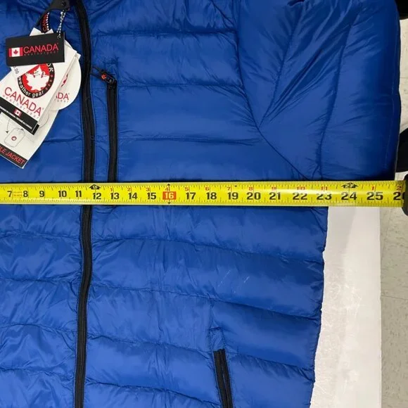 NWT Canada Weather Gear XXL Blue Packable Puffer Jacket $160 MSRP Lightweight